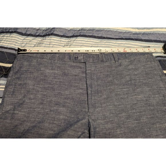 Paulo Solari Modern Fit Sz 40"x30.5" Linen Blend Lightweight Blue Casual Pants - Picture 8 of 11